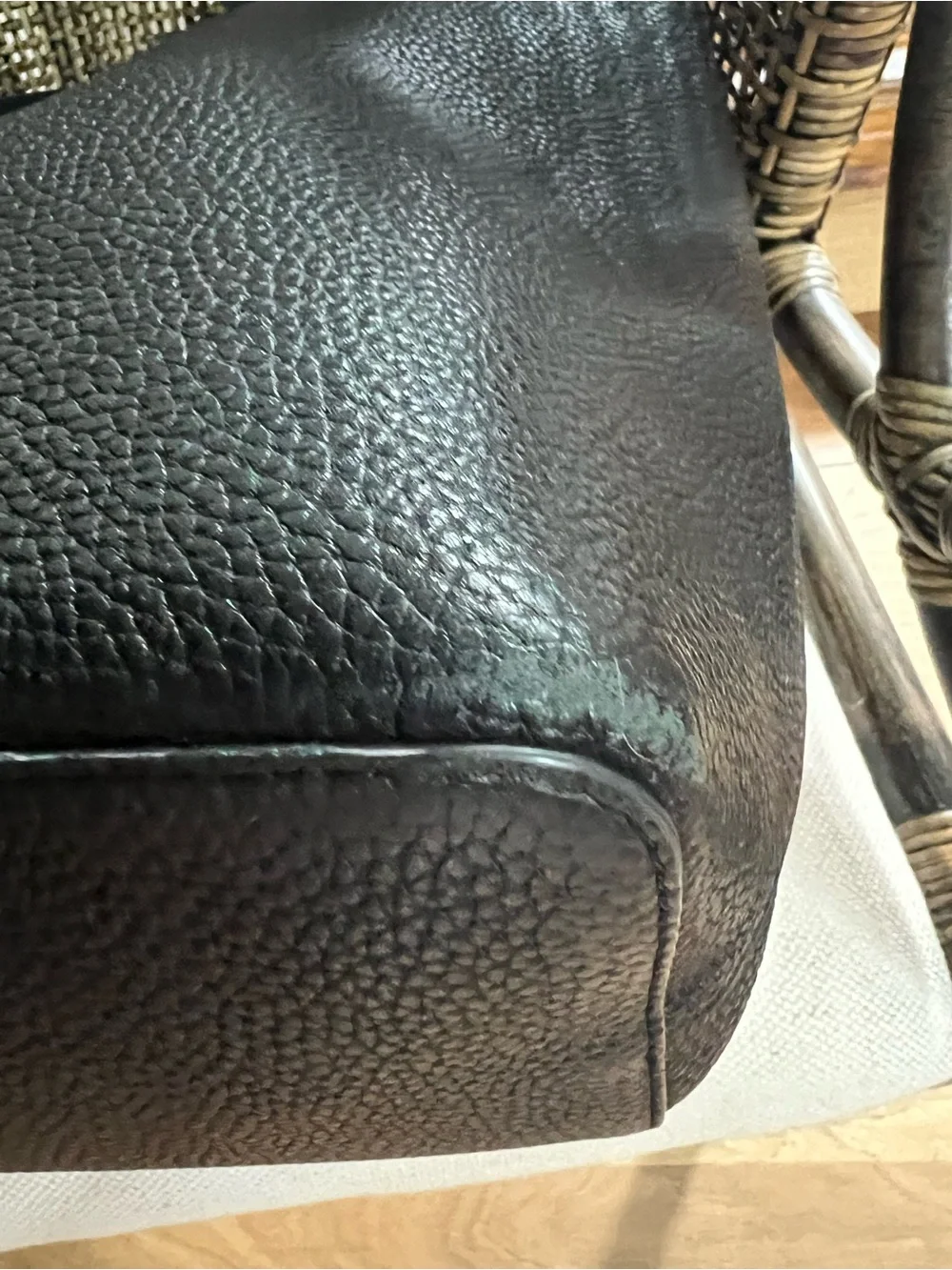 Tory Burch Perry Black Pebbled Leather Tote